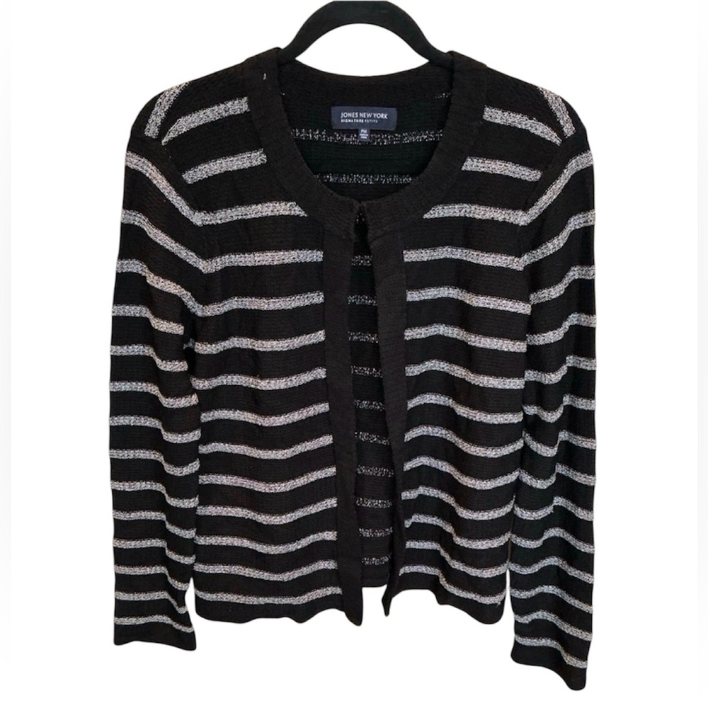 Sparkly silver and black cardigan